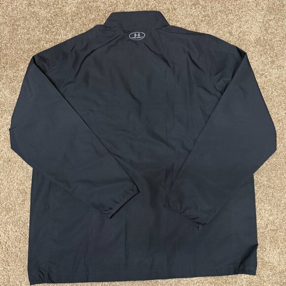Under Armour Vital Woven Warm-Up Jacket Mens 2XL Black Mesh Lined Workout Loose - Picture 15 of 16